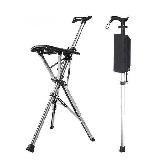 💥LAST DAY SALE - 80% OFF🚶‍♂️Folding stool with crutches💥BEST GIFT FOR ELDERLY PEOPLE